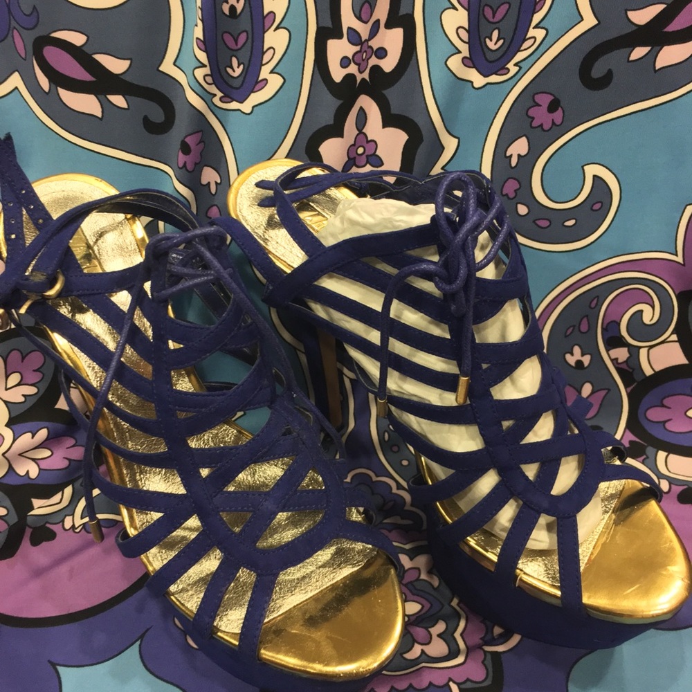 Blue Platform Shoes